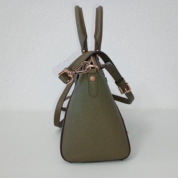 MICHAEL KORS- Olive Green Hand Bag With Matching Wallet - Picture 6 of 9